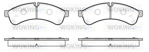 Kit de plaquettes de frein, frein à disque WOKING P12393.00