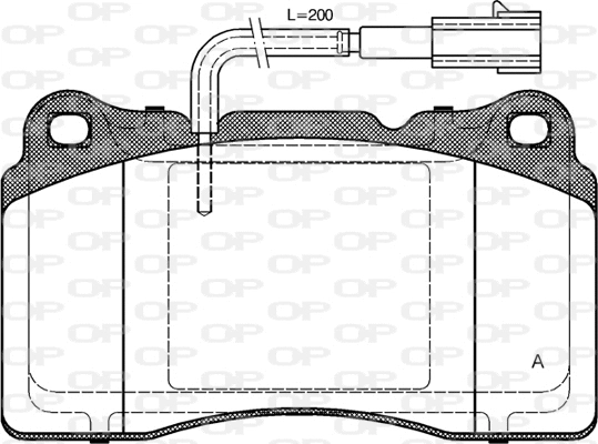 Kit de plaquettes de frein, frein à disque OPEN PARTS BPA0666.51