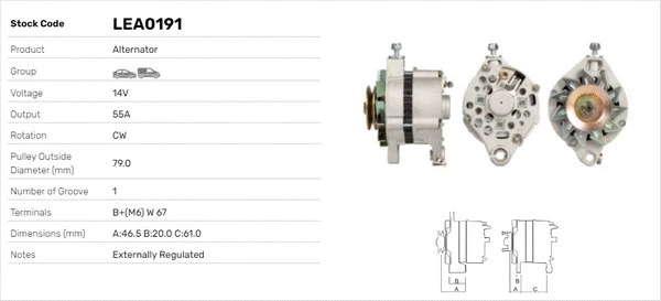 Alternateur LUSA LEA0191