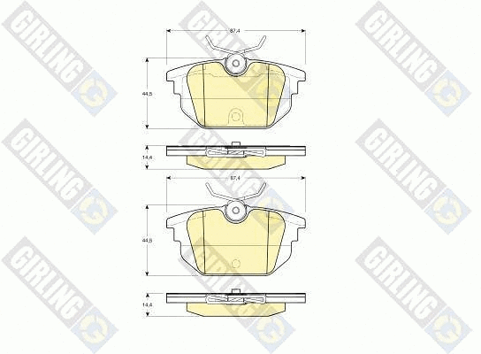 Kit de plaquettes de frein, frein à disque GIRLING 6113331