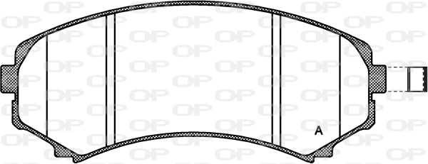 Kit de plaquettes de frein, frein à disque OPEN PARTS BPA0396.10