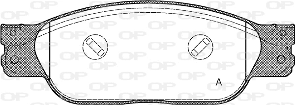 Kit de plaquettes de frein, frein à disque OPEN PARTS BPA0731.10