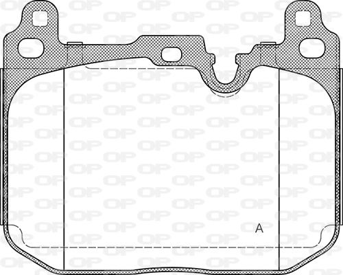 Kit de plaquettes de frein, frein à disque OPEN PARTS BPA1491.20