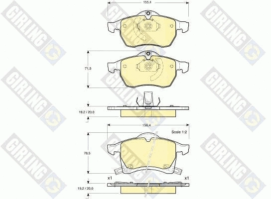 Kit de freins, frein à disques GIRLING 6411202