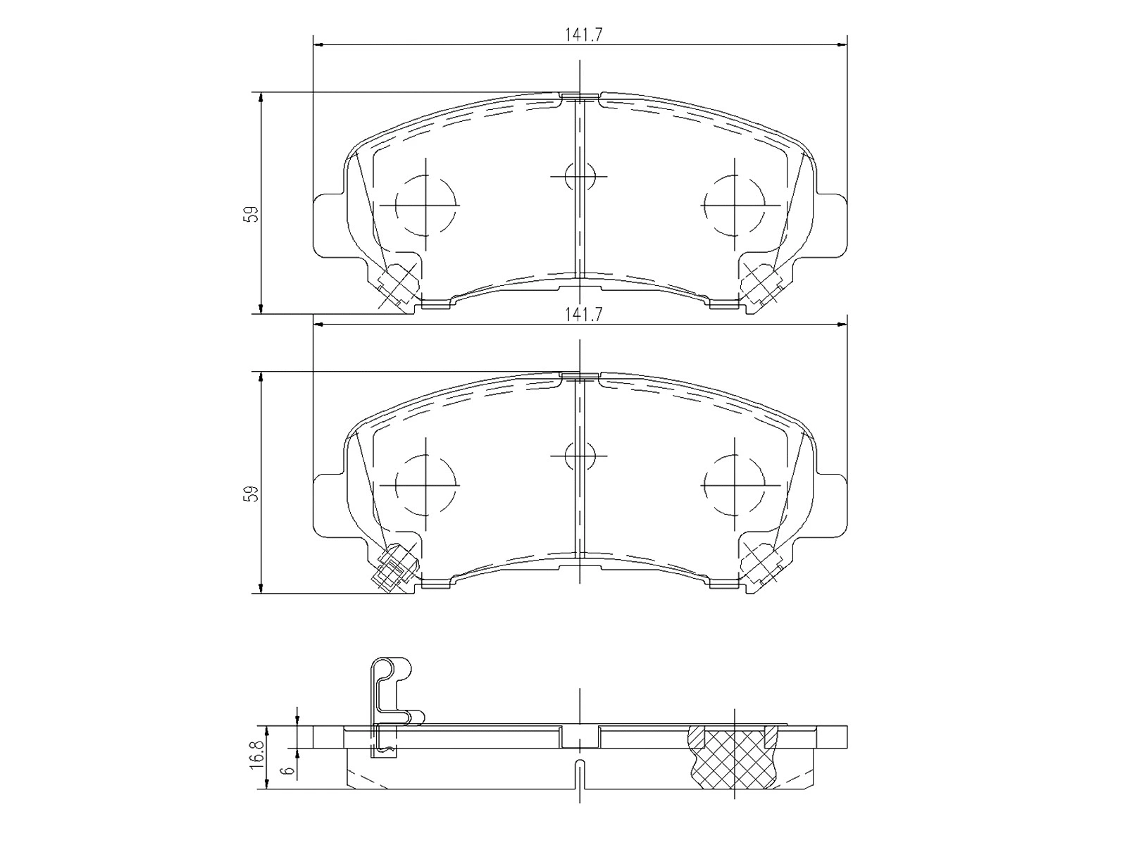 Kit de plaquettes de frein, frein à disque A.Z. Meisterteile AZMT-44-022-1300
