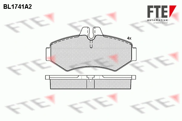 Kit de plaquettes de frein, frein à disque FTE 9010325