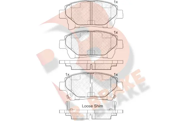 Kit de plaquettes de frein, frein à disque R BRAKE RB1926