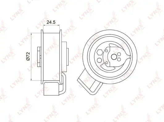 Poulie de tension, courroie crantée LYNXAUTO PB-1009