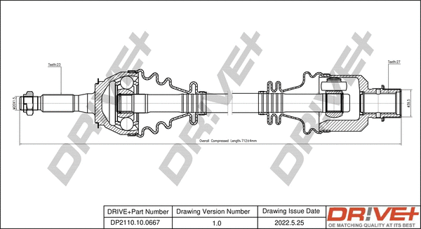 Arbre de transmission Dr!ve+ DP2110.10.0667