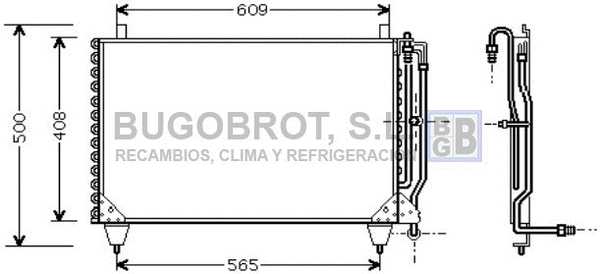 Condenseur, climatisation BUGOBROT 62-MS5299