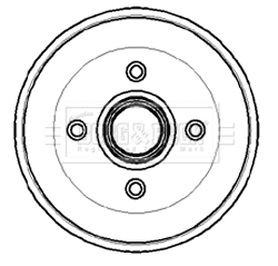 Tambour de frein BORG & BECK BBR7024