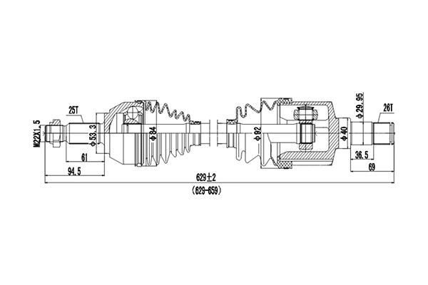 Arbre de transmission DYNAMATRIX DDS218263