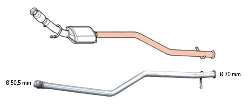 Tube de réparation, catalyseur HJS 91 21 1505