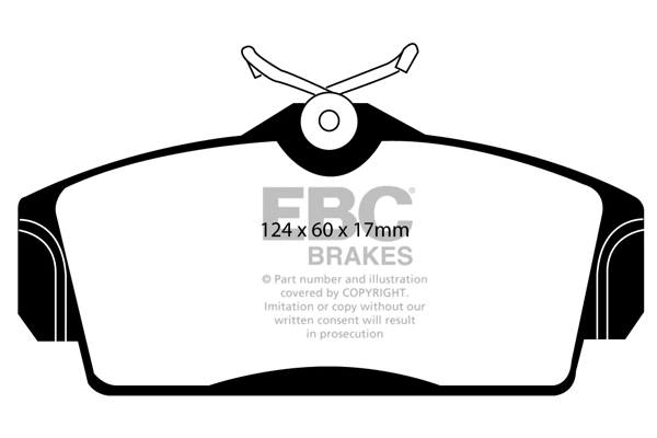 Kit de plaquettes de frein, frein à disque EBC Brakes DP21238