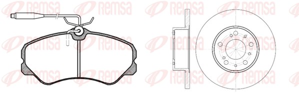 Kit de freins, frein à disques REMSA 8261.00