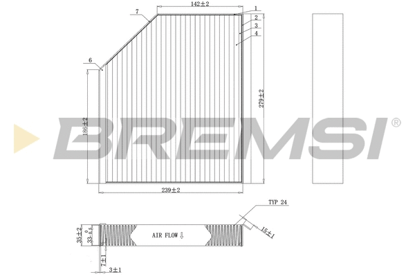 Filtre, air de l'habitacle BREMSI FC0406A