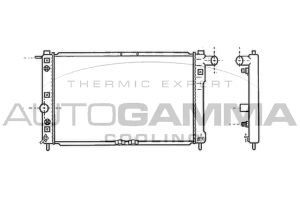 Radiateur, refroidissement du moteur AUTOGAMMA 102589