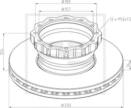 Disque de frein PE Automotive 036.131-00A