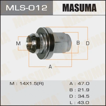 Écrou de roue MASUMA MLS-012