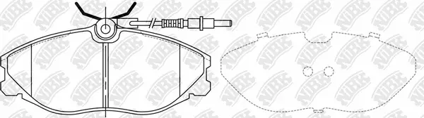 Kit de plaquettes de frein, frein à disque NiBK PN0303W