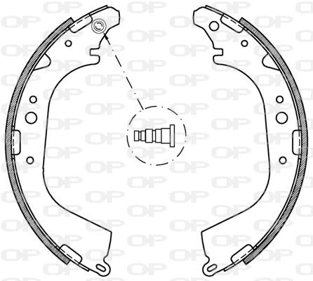 Jeu de mâchoires de frein OPEN PARTS BSA2175.00