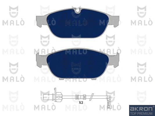 Kit de plaquettes de frein, frein à disque AKRON-MALÒ 1051084