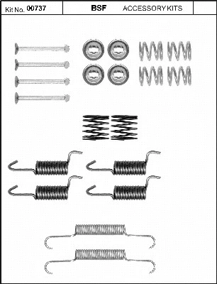 Kit d'accessoires, mâchoires de frein de stationnement BSF 00737