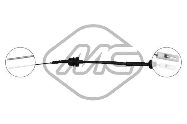 Tirette à câble, commande d'embrayage Metalcaucho 82059