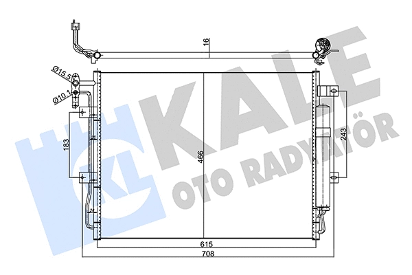 Condenseur, climatisation KALE OTO RADYATÖR 358065