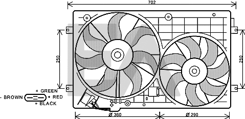 Ventilateur, refroidissement du moteur EACLIMA 33V77024