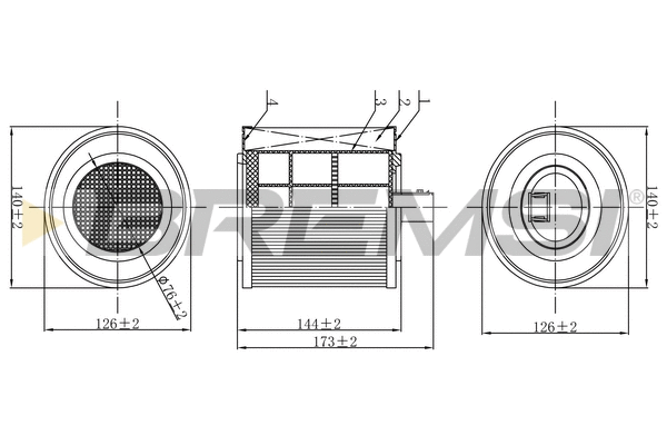 Filtre à air BREMSI FA0624