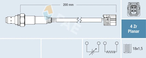 Sonde lambda FAE 77786