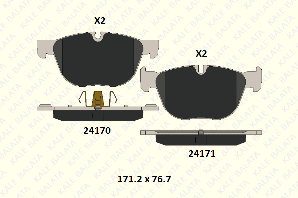 Kit de plaquettes de frein, frein à disque KALE 24170 197 05