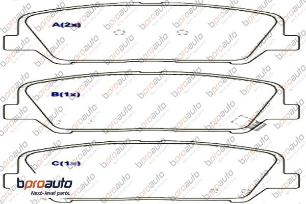 Kit de plaquettes de frein, frein à disque BPROAUTO 1BP31088AA