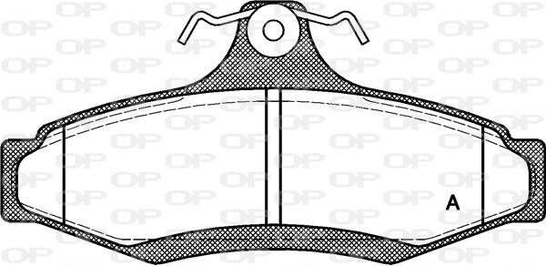Kit de plaquettes de frein, frein à disque OPEN PARTS BPA0646.10