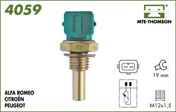 Sonde, température du liquide de refroidissement MTE-THOMSON 4059