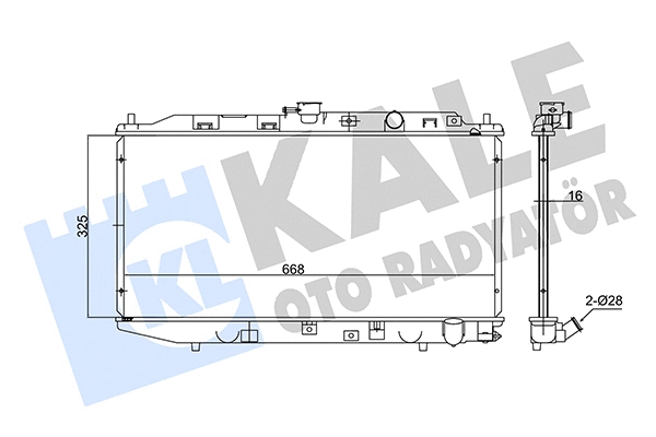 Radiateur, refroidissement du moteur KALE OTO RADYATÖR 347540