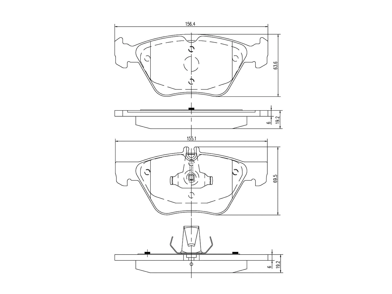 Kit de plaquettes de frein, frein à disque A.Z. Meisterteile AZMT-44-022-1010