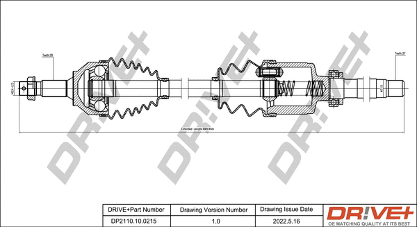 Arbre de transmission Dr!ve+ DP2110.10.0215