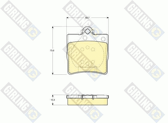 Kit de plaquettes de frein, frein à disque GIRLING 6113352