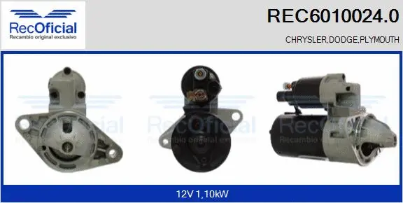 Démarreur RECOFICIAL REC6010024.0