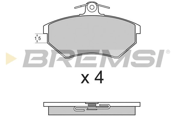Kit de plaquettes de frein, frein à disque BREMSI BP2642
