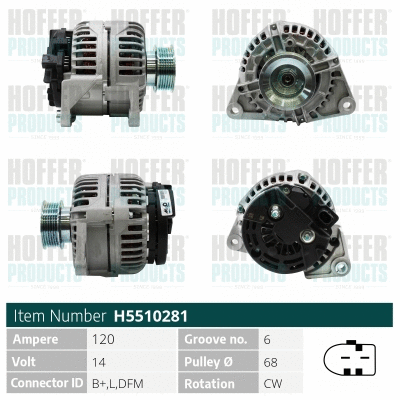Alternateur HOFFER H5510281
