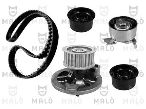 Pompe à eau + kit de courroie crantée AKRON-MALÒ 1555062