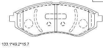 Kit de plaquettes de frein, frein à disque ASIMCO KD9725