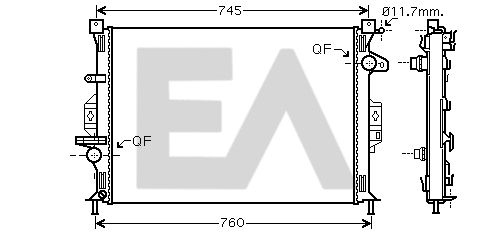 Radiateur, refroidissement du moteur EACLIMA 31R22133