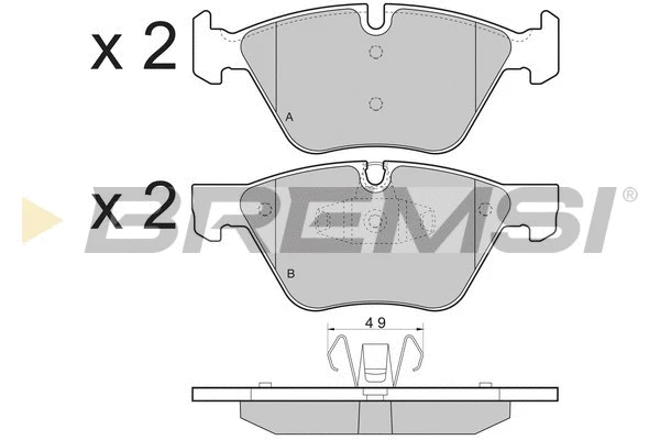 Kit de plaquettes de frein, frein à disque BREMSI BP3479