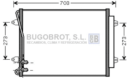 Condenseur, climatisation BUGOBROT 62-VW5226
