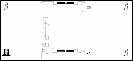 Kit de câbles d'allumage LEMARK HOES504