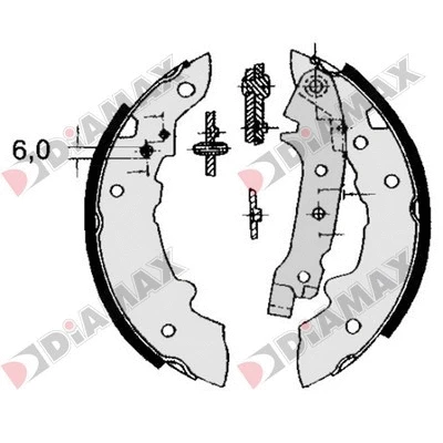 Jeu de mâchoires de frein DIAMAX N01052